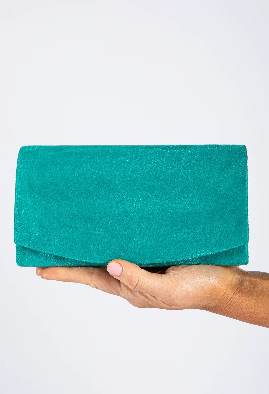 Suede Clutch Bag