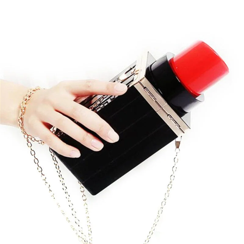 Fashion Lipstick Shape Lip Gloss Luxury Shoulder Bags Evening Bags Purses Women Clutch Vintage Chain Messenger Bags Handbag Premium Quality Bags, Budget Prices Fashion Lipstick Shape Lip Gloss Luxury Shoulder Bags Evening Bags Purses Women Clutch Vintage Chain Messenger Bags Handbag Premium Quality Bags, Budget Prices