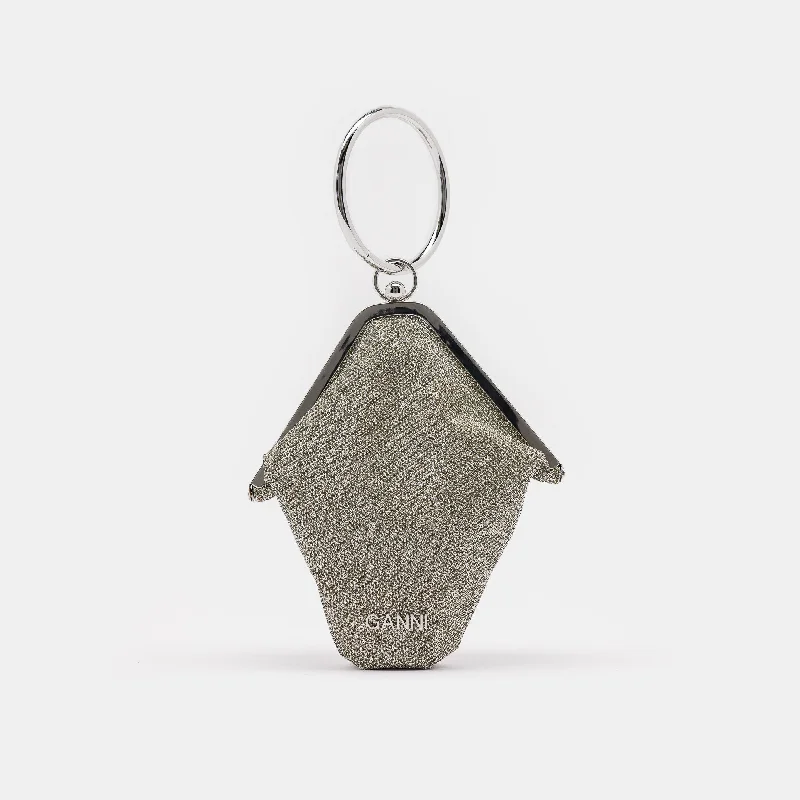 Diamond Bangle Glitter Clutch in Gold Iconic Fashion Bags At Unbeatable Savings