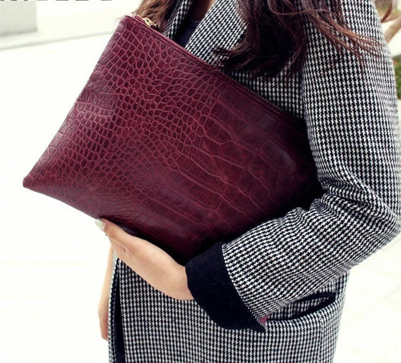 Fashion crocodile grain women's clutch bag leather women envelope bag clutch evening bag female Clutches Handbag Designer Bags At Lower Prices Fashion crocodile grain women's clutch bag leather women envelope bag clutch evening bag female Clutches Handbag Designer Bags At Lower Prices