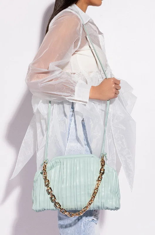 FLUME LIGHT GREEN CLUTCH BAG Huge Handbag Markdowns – Update Your Collection Now