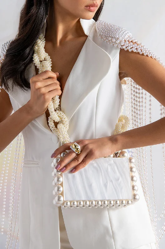 OPULENT PEARL CLUTCH BAG Best Deals On Premium And Casual Bags – Act Fast