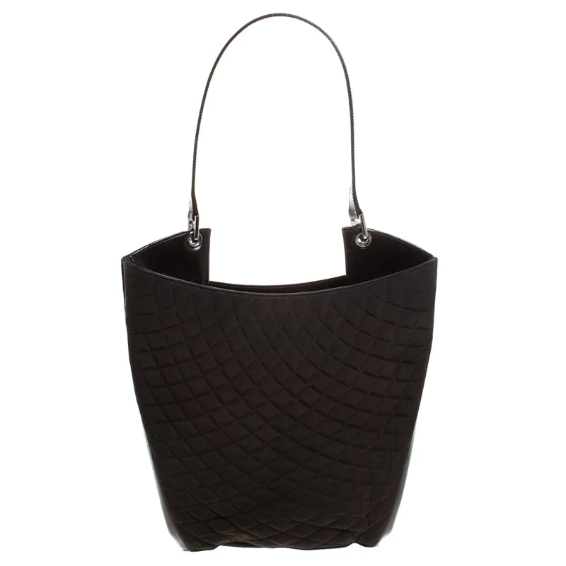Bally Dark Quilted Nylon And Patent Leather Hobo Everyday Bags At Wallet-Friendly Prices Bally Dark Quilted Nylon And Patent Leather Hobo Everyday Bags At Wallet-Friendly Prices