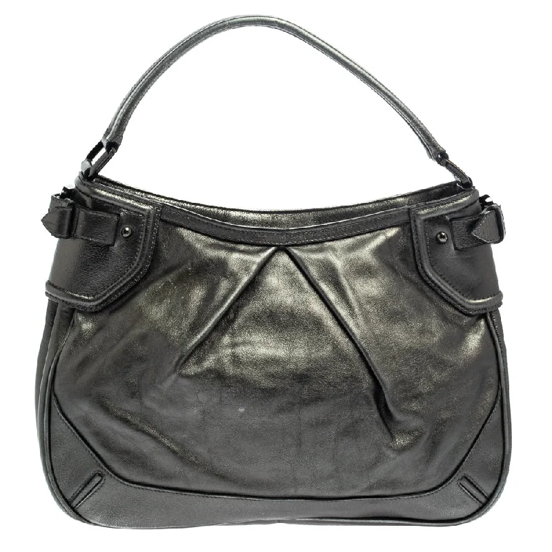 Burberry  Anthracite Leather Fairby Hobo