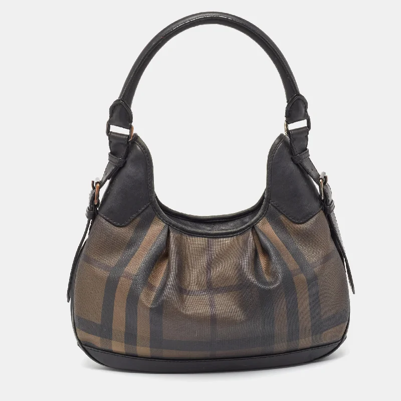 Burberry Smoked Check Pvc And Leather Small Brooklyn Hobo Trendy Backpacks, Huge Markdowns Burberry Smoked Check Pvc And Leather Small Brooklyn Hobo Trendy Backpacks, Huge Markdowns