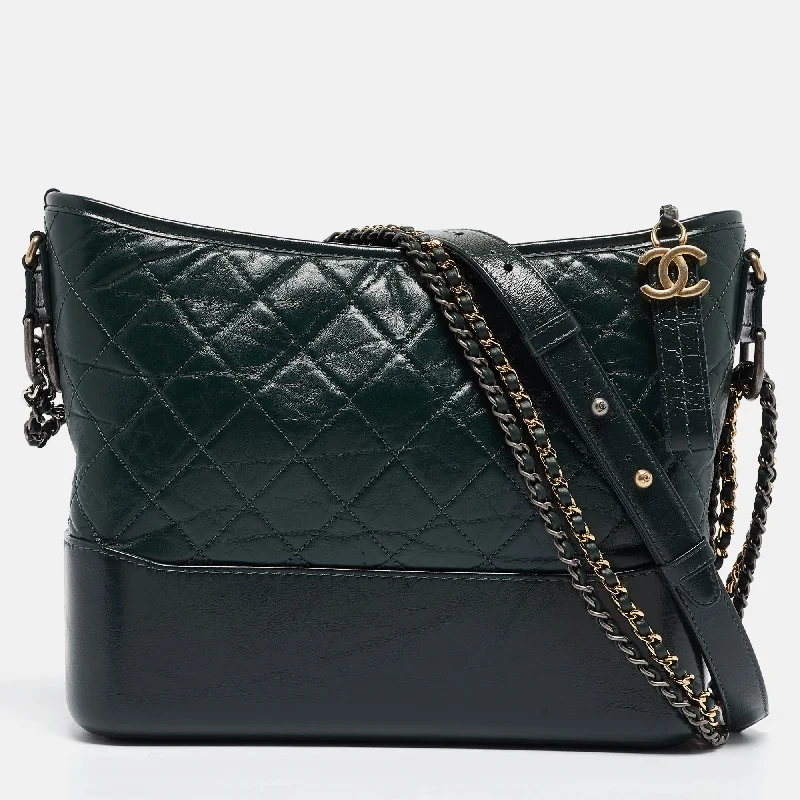 Chanel Green Quilted Aged Leather Medium Gabrielle Hobo Elegant Purses, Shop & Save Chanel Green Quilted Aged Leather Medium Gabrielle Hobo Elegant Purses, Shop & Save