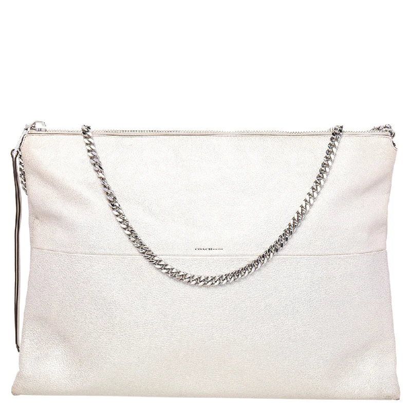 Coach Metallic Cream Leather High Rise Shoulder Bag Classic And Modern Handbags Now More Affordable Coach Metallic Cream Leather High Rise Shoulder Bag Classic And Modern Handbags Now More Affordable