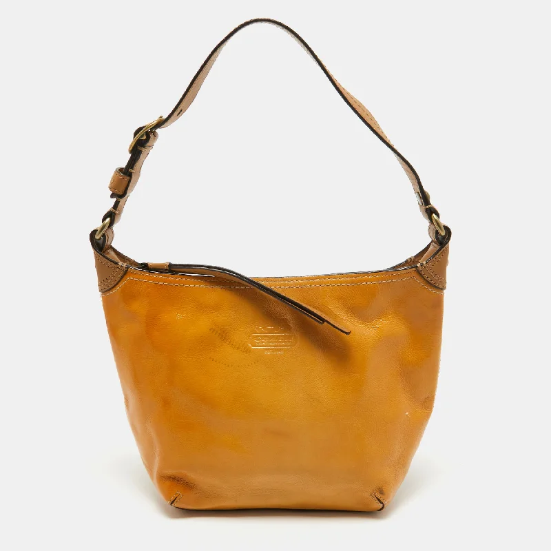Coach Patent Leather Mini Logo Hobo Timeless Handbags At Reduced Prices