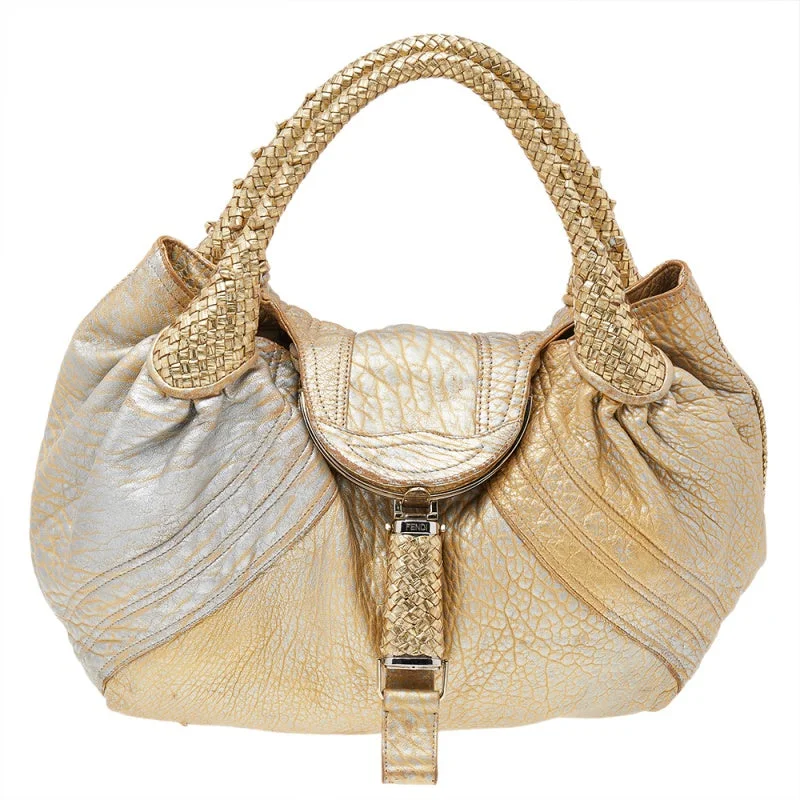 Fendi Metallic Leather Holographic Textured Spy Hobo Fashionable Handbags At Must-Have Prices Fendi Metallic Leather Holographic Textured Spy Hobo Fashionable Handbags At Must-Have Prices