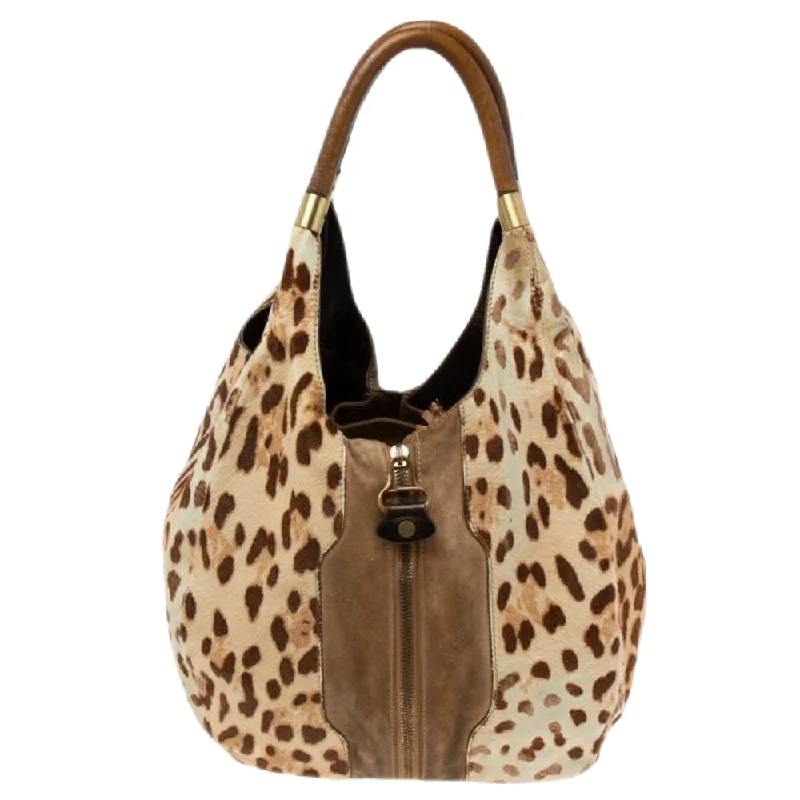 Jimmy Choo /brown Leopard Print Calf Hair And Suede Mandah Expandable Hobo Sleek And Stylish Handbags At Lower Prices Jimmy Choo /brown Leopard Print Calf Hair And Suede Mandah Expandable Hobo Sleek And Stylish Handbags At Lower Prices