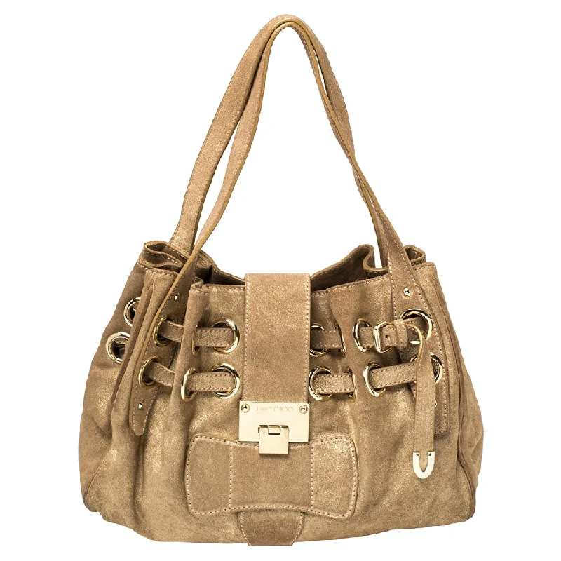 Jimmy Choo Gold Shimmer Suede Ramona Shoulder Bag Trendy Handbags At Limited-Time Discounts Jimmy Choo Gold Shimmer Suede Ramona Shoulder Bag Trendy Handbags At Limited-Time Discounts