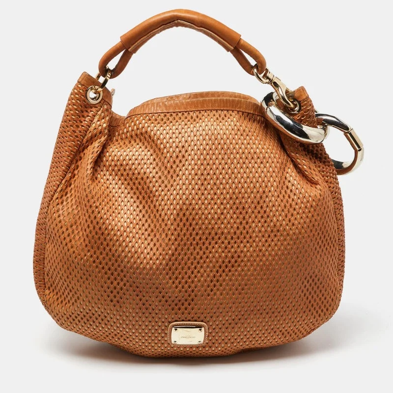 Jimmy Choo  Perforated Leather Sky Hobo Flash Sale On Designer Bags