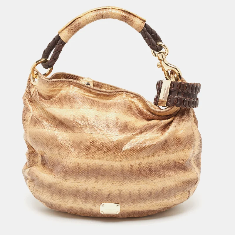 Jimmy Choo  Watersnake Leather Sky Bangle Hobo