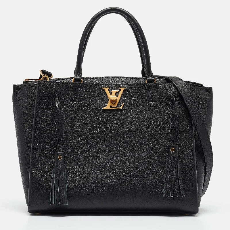 Louis Vuitton Black Leather Lockme Day Mm Bag Modern Handbags With Stylish Discounts Louis Vuitton Black Leather Lockme Day Mm Bag Modern Handbags With Stylish Discounts