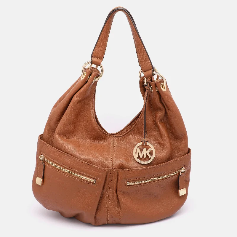 Michael Kors Brown Leather Large Layton Hobo