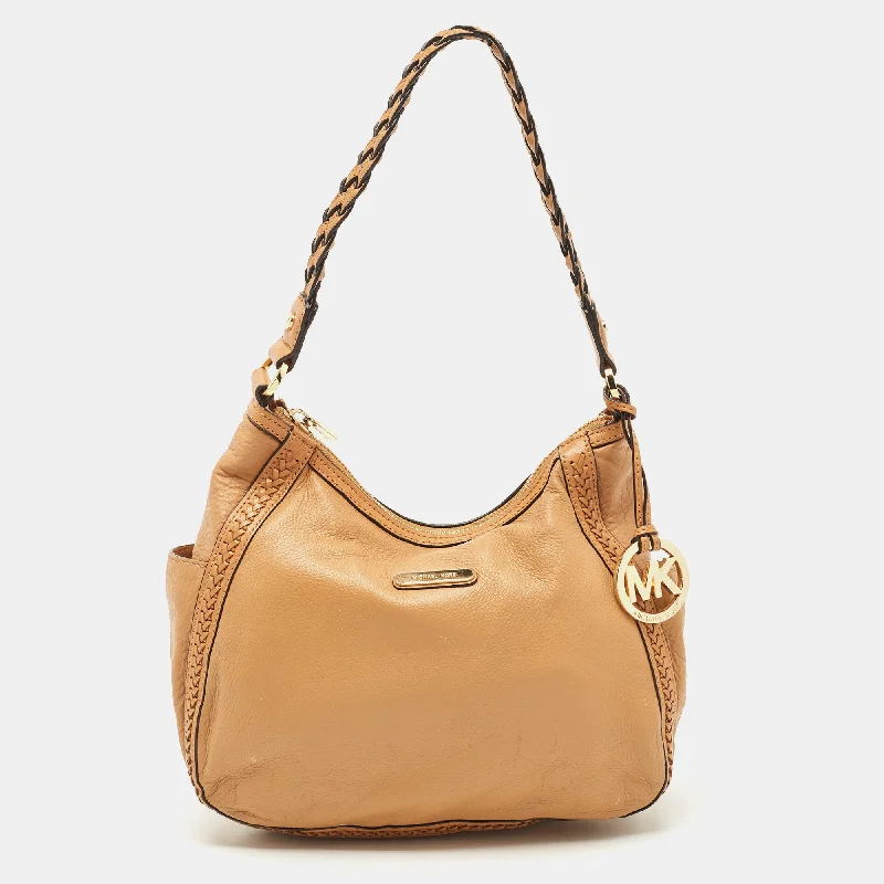 Michael Kors Leather Braided Handle Hobo