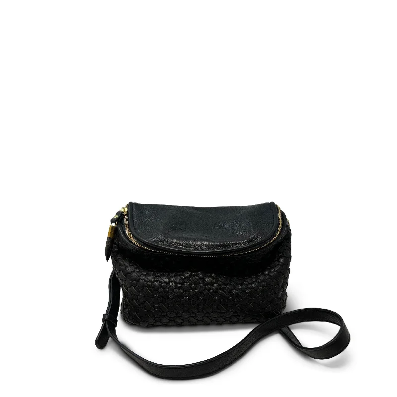 Inspired Bags For Affordable Luxury Mini Windbourne Crossbody - Black Lazer Weave Must-Have Bags At Irresistible Discounts