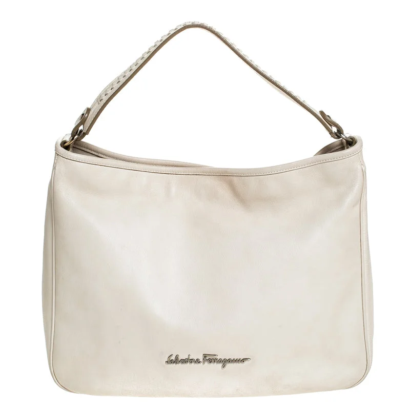 Salvatore Ferragamo Off- Leather Hobo High-Fashion Handbags At Reduced Costs