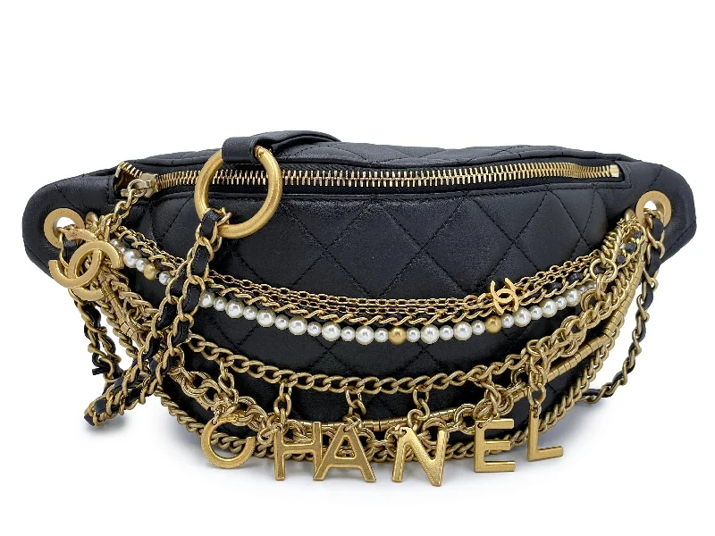 Chanel 19A Black All About Chains Fanny Pack Belt Bag Best Deals On Premium Handbags Chanel 19A Black All About Chains Fanny Pack Belt Bag Best Deals On Premium Handbags
