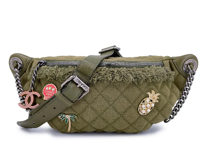 Chanel 17C Coco Cuba Khaki Banane Fanny Pack Belt Bag RHW Statement Bags, Shop Today Chanel 17C Coco Cuba Khaki Banane Fanny Pack Belt Bag RHW Statement Bags, Shop Today