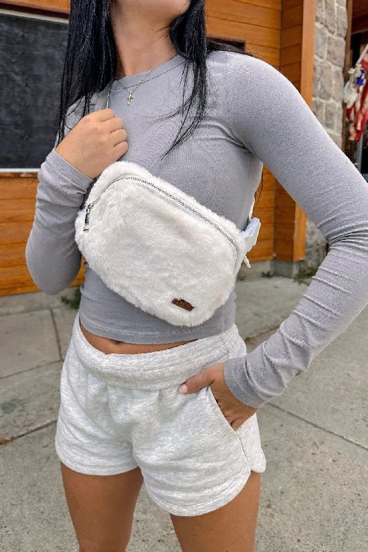 BGS0058 Sammie Silky Fur Fanny Pack Shoulder Bags, Best Deals Today