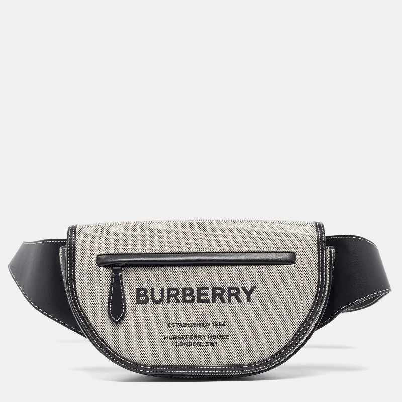 Burberry Grey/black Canvas And Leather Small Olympia Bumbag Everyday Bags At Wallet-Friendly Prices Burberry Grey/black Canvas And Leather Small Olympia Bumbag Everyday Bags At Wallet-Friendly Prices