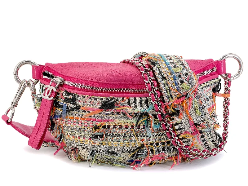 Chanel 2017 Tweed Convertible Fanny Pack Bag Pink Multicolor SHW 0W6 Your Perfect Bag At The Perfect Price Chanel 2017 Tweed Convertible Fanny Pack Bag Pink Multicolor SHW 0W6 Your Perfect Bag At The Perfect Price