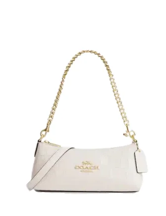 Trendy Threads Coach Charlotte Croc Embossed Shoulder Bag Best-Selling Bags Now At Exclusive Promotional Prices