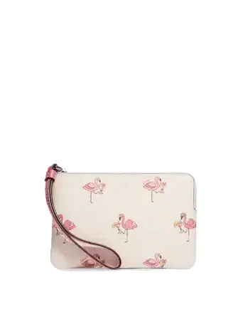 Flash Sale Fever Coach Corner Zip Wristlet With Flamingo Print Fashion-Forward Bags At Exclusive Promotional Prices Flash Sale Fever Coach Corner Zip Wristlet With Flamingo Print Fashion-Forward Bags At Exclusive Promotional Prices