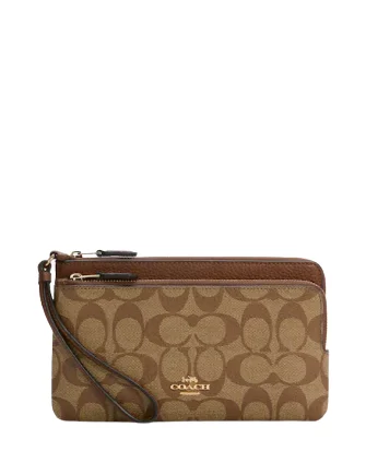 Coach Double Zip Wallet In Signature Canvas Statement Handbags At Unbeatable Discounts Coach Double Zip Wallet In Signature Canvas Statement Handbags At Unbeatable Discounts