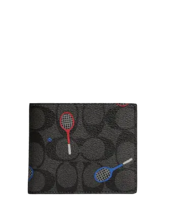 Stylish Bag For Women Coach Id Billfold Wallet In Signature Canvas With Racquet Print Designer Bags, Low Prices Stylish Bag For Women Coach Id Billfold Wallet In Signature Canvas With Racquet Print Designer Bags, Low Prices