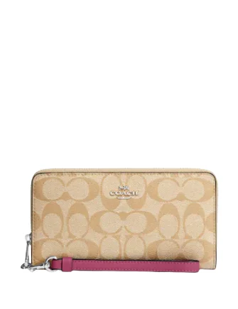 Trendy And Discounted Designer Handbags Coach Long Zip Around Wallet In Signature Canvas Sleek And Stylish Handbags At Lower Prices Trendy And Discounted Designer Handbags Coach Long Zip Around Wallet In Signature Canvas Sleek And Stylish Handbags At Lower Prices