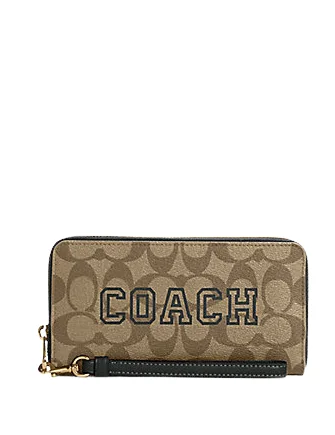 Bold Fashion Sales Coach Long Zip Around Wallet In Signature Canvas With Varsity Motif Carry Elegance For Less Bold Fashion Sales Coach Long Zip Around Wallet In Signature Canvas With Varsity Motif Carry Elegance For Less
