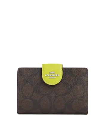 Buy More, Save More Coach Medium Corner Zip Wallet In Signature Canvas With Colorblock Interior Trendy Handbags At Limited-Time Discounts Buy More, Save More Coach Medium Corner Zip Wallet In Signature Canvas With Colorblock Interior Trendy Handbags At Limited-Time Discounts