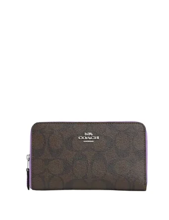 Spring Offer Coach Medium Id Zip Wallet In Signature Canvas With Colorblock Interior Trendy And Classic Bags Now At Unbeatable Discounts Spring Offer Coach Medium Id Zip Wallet In Signature Canvas With Colorblock Interior Trendy And Classic Bags Now At Unbeatable Discounts