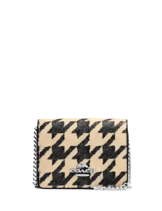 Seasonal Fashion Coach Mini Wallet On A Chain With Houndstooth Print Elegant Purses At Clearance Prices Seasonal Fashion Coach Mini Wallet On A Chain With Houndstooth Print Elegant Purses At Clearance Prices