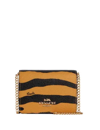 Coach Mini Wallet On A Chain With Tiger Print Flash Sale On Designer Bags