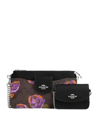Elegant And On-Sale Evening Bags Coach Poppy Crossbody In Signature Canvas With Rose Print Trendy Handbags, Limited-Time Sale Elegant And On-Sale Evening Bags Coach Poppy Crossbody In Signature Canvas With Rose Print Trendy Handbags, Limited-Time Sale