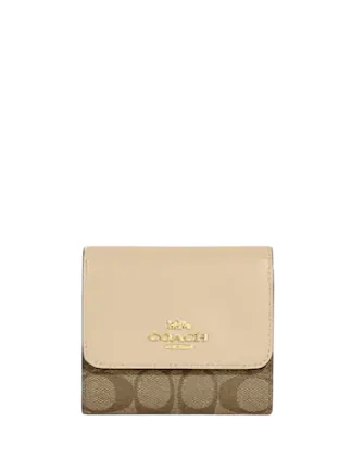 Exclusive Sale Coach Small Trifold Wallet In Blocked Signature Canvas Handbag Deals For Every Occasion Exclusive Sale Coach Small Trifold Wallet In Blocked Signature Canvas Handbag Deals For Every Occasion