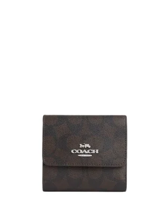 End-Of-Season Clearance Coach Small Trifold Wallet In Signature Canvas With Colorblock Interior Classic Totes At Unbeatable Deals End-Of-Season Clearance Coach Small Trifold Wallet In Signature Canvas With Colorblock Interior Classic Totes At Unbeatable Deals