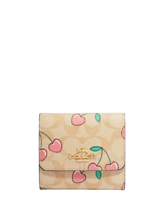 Spacious And Discounted Bags Coach Small Trifold Wallet In Signature Canvas With Heart Cherry Print Statement Bags, Shop Today Spacious And Discounted Bags Coach Small Trifold Wallet In Signature Canvas With Heart Cherry Print Statement Bags, Shop Today
