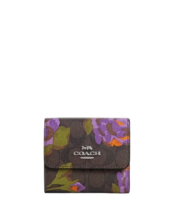 Genuine Bags On Clearance Sale Coach Small Trifold Wallet In Signature Canvas With Rose Print Luxury Handbags, Budget-Friendly Genuine Bags On Clearance Sale Coach Small Trifold Wallet In Signature Canvas With Rose Print Luxury Handbags, Budget-Friendly