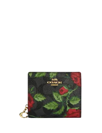 Inspired Bags For Affordable Luxury Coach Snap Wallet In Signature Canvas With Fairytale Rose Print Affordable Luxury With Top-Quality Handbags Inspired Bags For Affordable Luxury Coach Snap Wallet In Signature Canvas With Fairytale Rose Print Affordable Luxury With Top-Quality Handbags