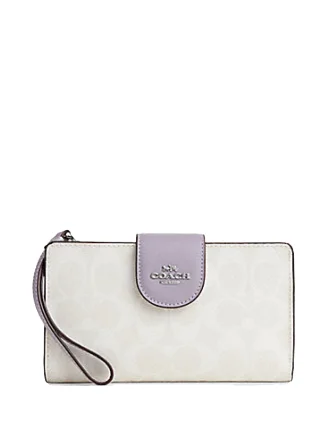 Quick Grab Deals Coach Tech Wallet In Colorblock Signature Canvas Trendy Purses At Unbeatable Discounts