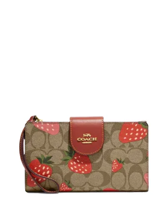 Street Style Discounts Coach Tech Wallet In Signature Canvas With Wild Strawberry Print Statement Handbags At Unbeatable Discounts Street Style Discounts Coach Tech Wallet In Signature Canvas With Wild Strawberry Print Statement Handbags At Unbeatable Discounts