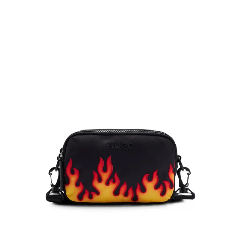 Cross-body bag with flame embroidery Everyday Handbags At Wallet-Friendly Prices