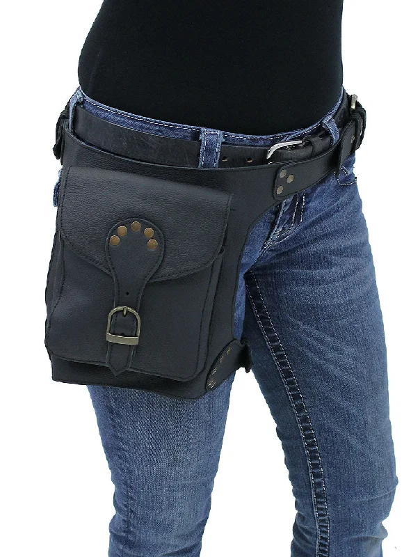Heavy Leather Thigh Bag with Wide Buckle Straps #TB702031K Elegant Bags, Limited Stock Heavy Leather Thigh Bag with Wide Buckle Straps #TB702031K Elegant Bags, Limited Stock