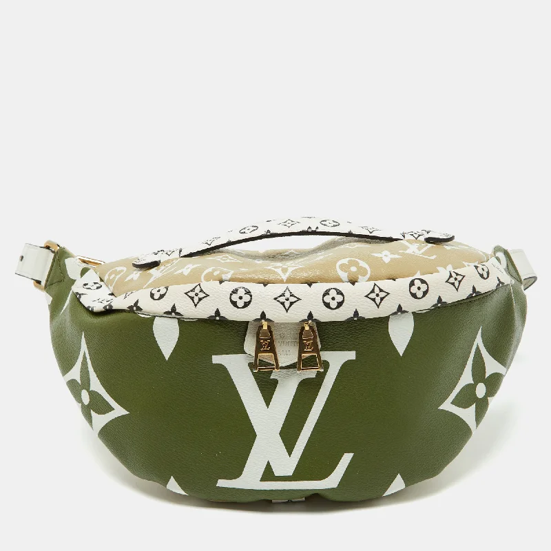 Louis Vuitton Khaki/beige Monogram Giant Canvas Bumbag Trendy Purses, Limited Offer Louis Vuitton Khaki/beige Monogram Giant Canvas Bumbag Trendy Purses, Limited Offer