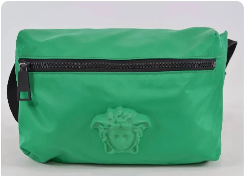 Medusa Nylon Belt Bag In Green Limited-Stock Handbag Sale For A Stylish Look