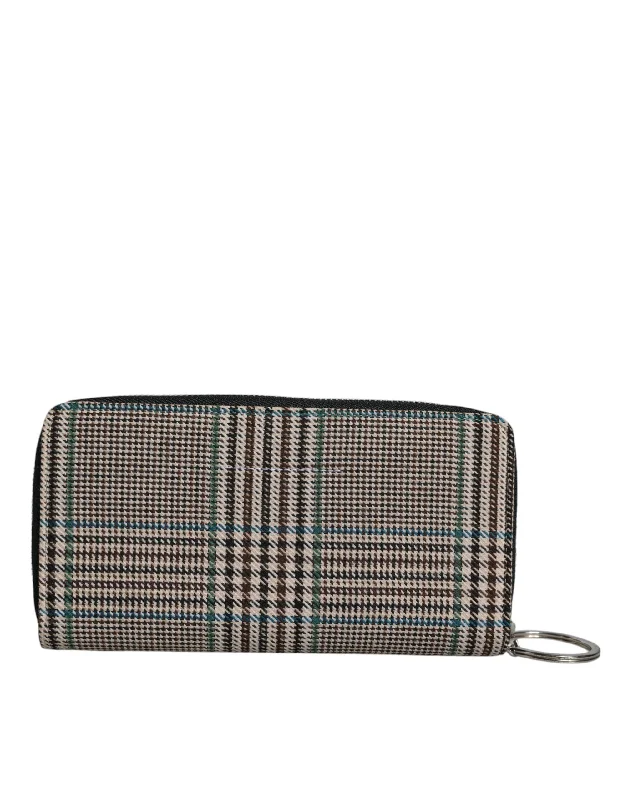 MM6 Maison Margiela multi Houndstooth Continental Zip Around Clutch Women's Wallet (Pre-Owned)